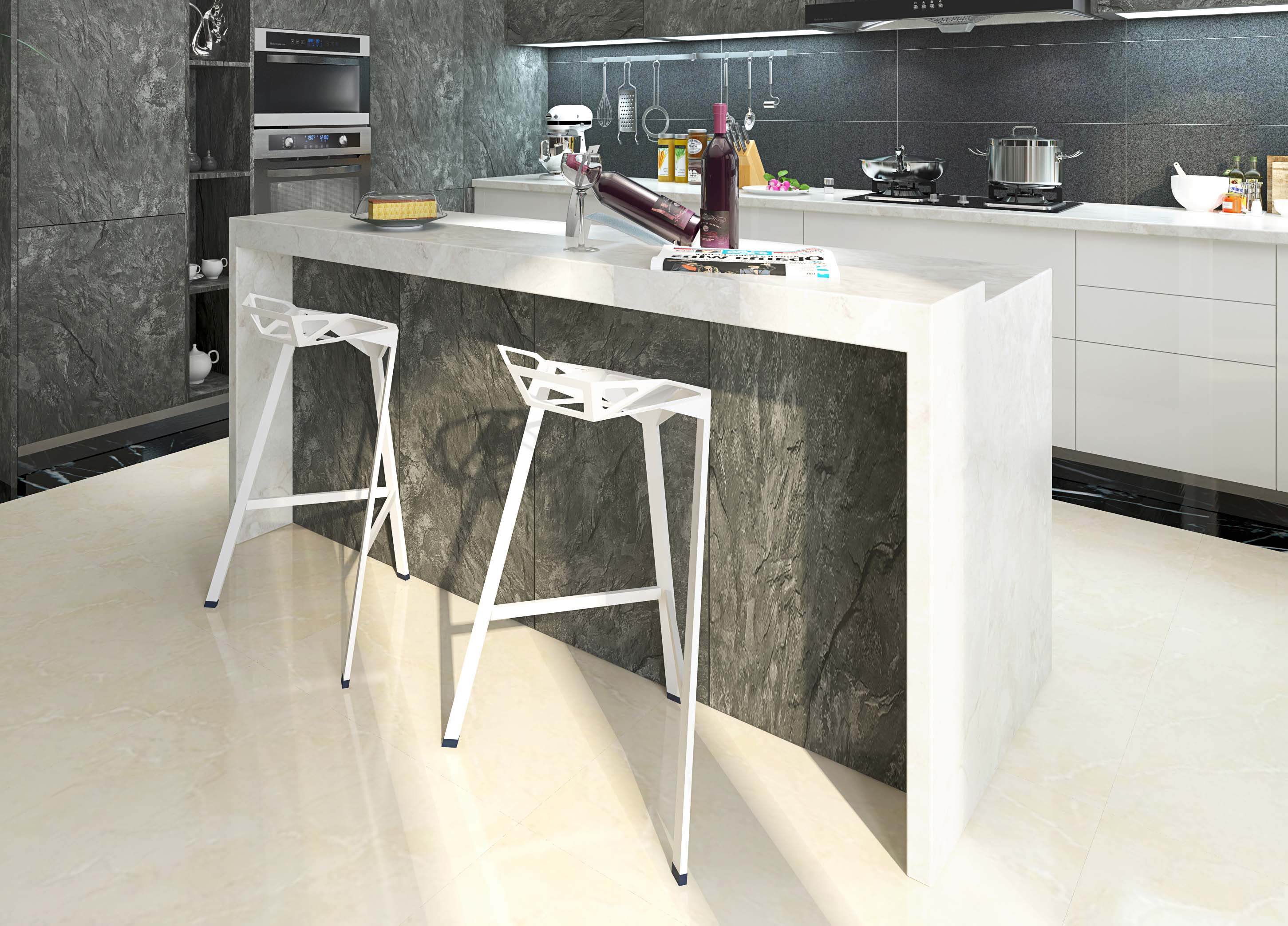 island bar fashion modern melamine cabinets door