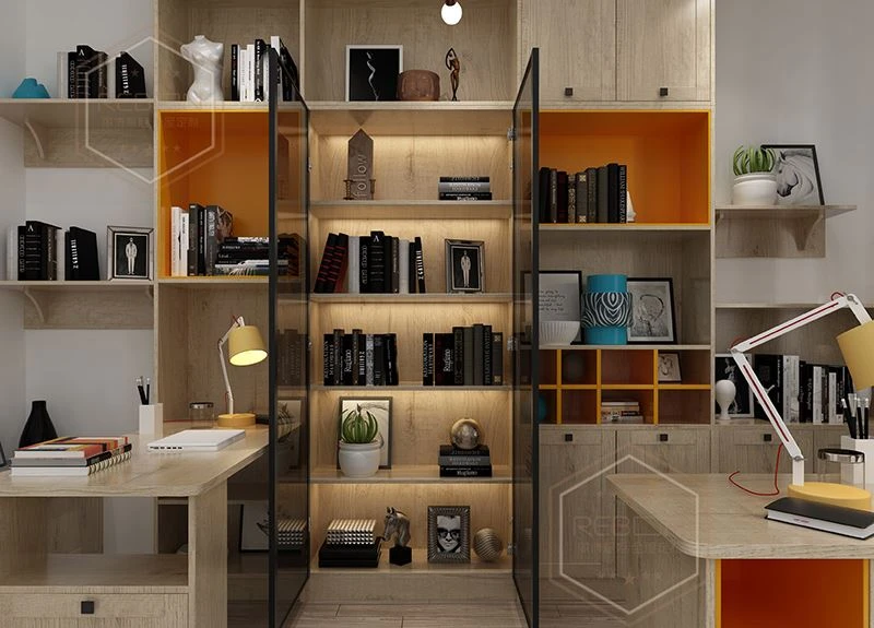 modern melamine home office cupboard小图